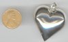1 35x33mm Silver Plated Puffy Heart Pendant